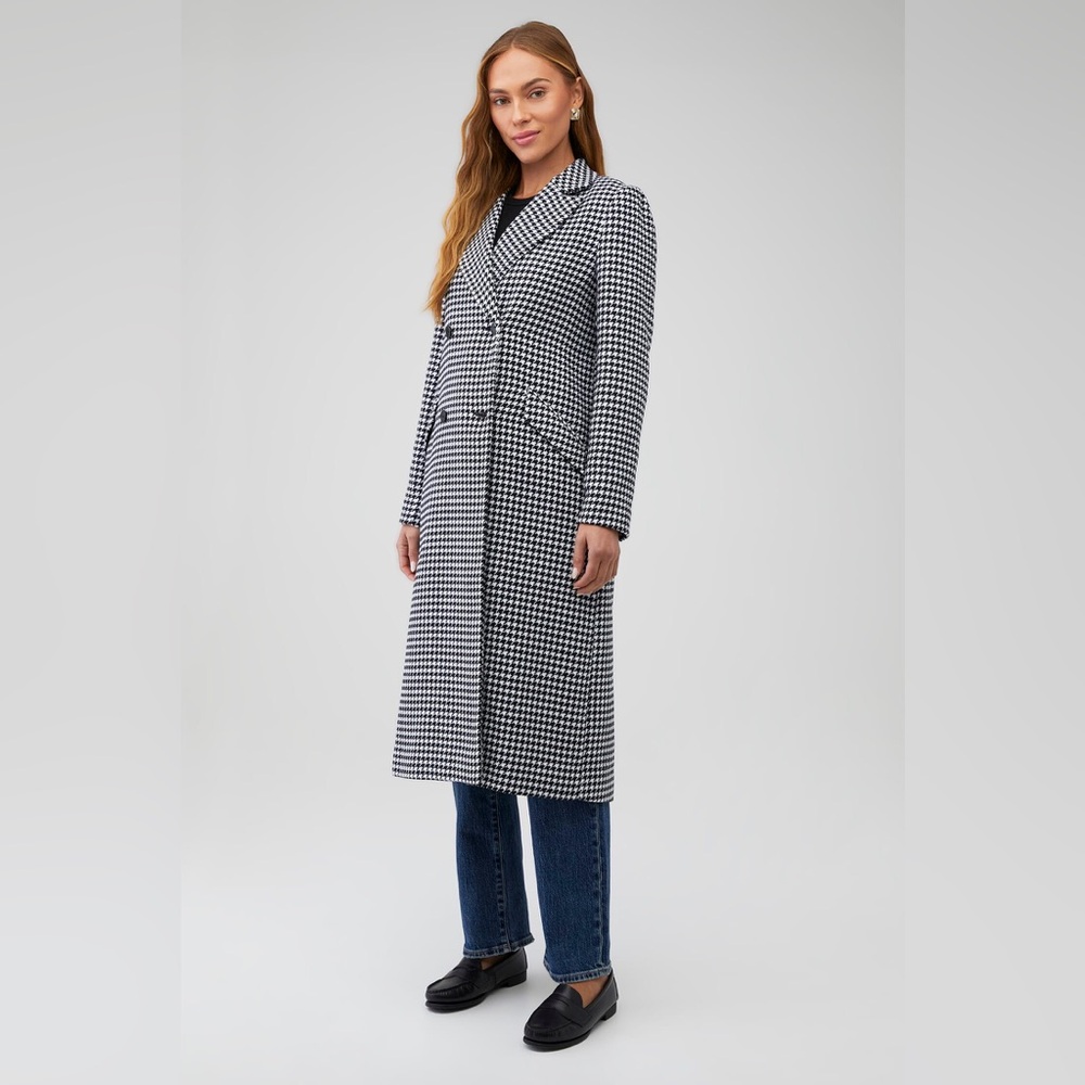 ÊTRE‎ AIMÉ HOUNDSTOOTH THE CITY COAT MSRP $200 EUC Size S - Picture 2 of 5
